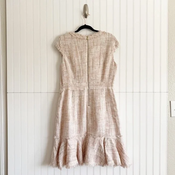 Nanette Lepore Size 12 Pink Tweed Dress - Picture 5 of 6